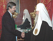 Святейший Патриарх Алексий встретился с новоназначенным послом Франции в России Станисласом Лефевром де Лабуле