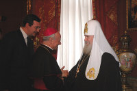 Встреча Святейшего Патриарха Алексия с епископом Винченцо Пальей