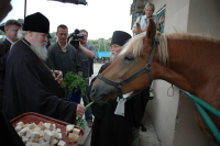 Посещение Святейшим Патриархом Алексием подсобного хозяйства Оптиной пустыни