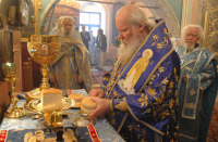Накануне Великого поста Святейший Патриарх Алексий совершил богослужение в храме Воскресения Словущего на Успенском вражке