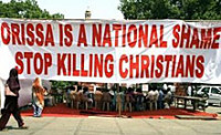 Индийские христиане протестуют против преследований по религиозному признаку