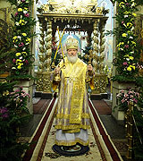 В Неделю перед Рождеством Христовым Патриарший Местоблюститель совершил богослужения в Донском монастыре