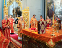 Блаженнейший митрополит Владимир совершил Божественную литургию в киевском Свято-Вознесенском Флоровском монастыре