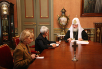 Встреча Святейшего Патриарха Кирилла c Чрезвычайным и Полномочным Послом Республики Сербия в Российской Федерации Елицей Курьяк