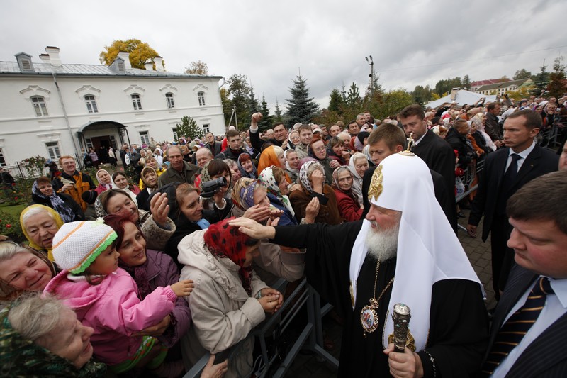 Патриарший визит в Белоруссию. День третий. Божественная литургия в Полоцком Спасо-Евфросиниевском монастыре.