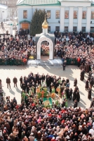 Патриаршее освященние возвращенной звонницы Свято-Данилова монастыря и церемония первого звона
