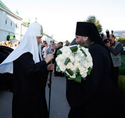 Предстоятель Русской Церкви прибыл в Вознесенский Печерский мужской монастырь