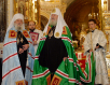 Богослужение в храме Христа Спасителя, первое после восстановления единства Русской Православной Церкви