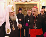 Святейший Патриарх Алексий принял французскую делегацию во главе с католическим архиепископом Парижа кардиналом Андре Вен-Труа