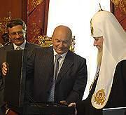 Предстоятель Русской Церкви принял мэра Москвы Ю.М. Лужкова