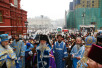 Праздничное богослужение в Иверской часовне на Красной площади
