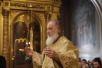Патриаршее служение в день тезоиментства приснопоминаемого Святейшего Патриарха Алексия II в Богоявленском кафедральном соборе