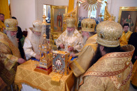 Святейший Патриарх Алексий совершил освящение храма в Саровской пустыни