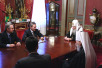 Встреча Святейшего Патриарха Алексия с митрополитом Киевским Владимиром и мэром Киева