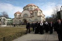 Предстоятель Русской Церкви посетил Новодевичий монастырь Санкт-Петербурга