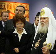 Предстоятель Русской Церкви посетил выставку 'Православная икона России, Украины, Беларуси' в Минске