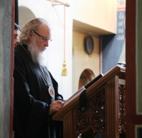 Святейший Патриарх Кирилл молился за великопостным богослужением в Зачатьевском монастыре