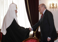 Встреча Святейшего Патриарха Алексия с послом Италии в России Д.Ф. Бонетти