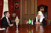 Состоялась встреча Святейшего Патриарха Алексия с послом США в России Вильямcом Бернсом