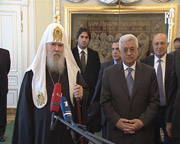 Встреча Святейшего Патриарха Алексия с Главой Палестинской национальной администрации Махмудом Аббасом