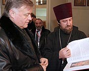 Президент ОАО 'Российские железные дороги' Владимир Якунин посетил рижский Христорождественский собор