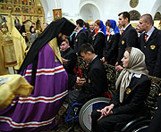 В Храме Христа Спасителя состоялся молебен по случаю отбытия российских спортсменов на XIII Параолимпийские игры в Пекин
