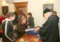 Преподаватели и студенты университета 'Киево-Могилянская Академия' получили благословение митрополита Владимира