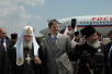 Посещение Святейшим Патриархом Алексием Краснодара. Встреча в аэропорту.