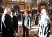 Встреча Святейшего Патриарха Кирилла с Премьер-министром РФ В.В. Путиным в Храме Христа Спасителя