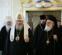 Святейший Патриарх Алексий встретился с Предстоятелем Албанской Православной Церкви