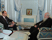 Состоялась запись телеинтервью Святейшего Патриарха Алексия для передачи 'Вести недели' на телеканале 'Россия'