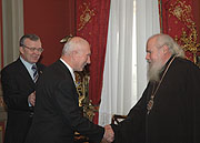 Святейший Патриарх Алексий встретился с руководством Общероссийского национального военного фонда