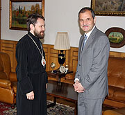 Прошла встреча председателя Отдела внешних церковных связей Московского Патриархата с Послом Болгарии в России