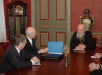 Встреча Святейшего Патриарха Алексия с руководством Общероссийского национального военного фонда