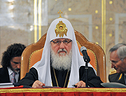 Святейший Патриарх Кирилл возглавил церемонию открытия и первое пленарное заседание XIII Всемирного русского народного собора