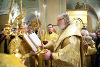 Святейший Патриарх Кирилл совершил всенощное бдение в канун Недели Православия