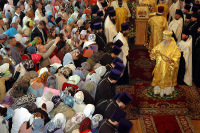 Святейший Патриарх Алексий совершил Великую вечерню в Кресто-Воздвиженском соборе Калининграда