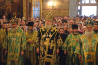 В день памяти преподобного Сергия Радонежского Святейший Патриарх совершил Божественную литургию в Троице-Сергиевой Лавре
