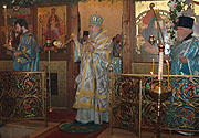 В день праздника Рождества Пресвятой Богородицы Святейший Патриарх Алексий совершил Божественную литургию в Богородице-Рождественском женском монастыре