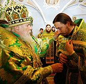 Предстоятель Русской Церкви удостоил Патриарших наград ряд насельников Троице-Сергиевой лавры