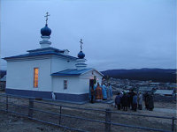 На острове Ольхон посреди озера Байкал открылся православный храм