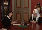 Святейший Патриарх Алексий дал интервью журналу 'Пари матч'