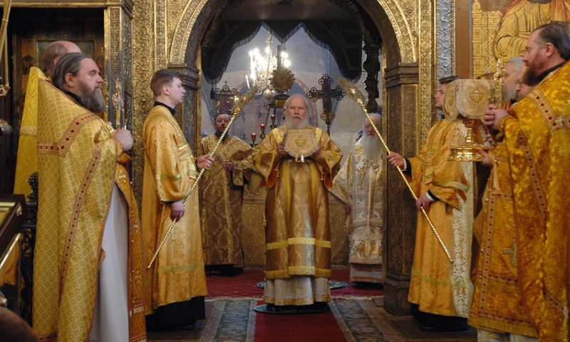 Патриаршее служение в Успенском соборе Кремля в день памяти новомучеников и исповедников Российских