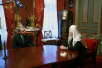 Встреча Святейшего Патриарха Алексия с послом Латвии в России А. Тейкманисом