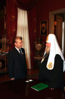 Встреча Святейшего Патриарха Алексия с главным редактором газеты 'Труд' А.С. Потаповым
