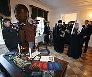 Святейший Патриарх Алексий открыл новый отдел музея-квартиры святого праведного Иоанна Кронштадтского