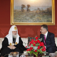Святейший Патриарх Кирилл принял участие в традиционном приеме по случаю Недели Торжества Православия в посольстве Греции