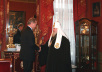 Встреча Святейшего Патриарха Алексия с послом Латвии в России А. Тейкманисом