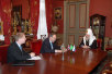 Встреча Святейшего Патриарха Алексия с Послом Великобритании в России Э. Брентоном