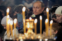 Владимир Путин принял участие в Рождественском богослужении в главном храме Великого Устюга